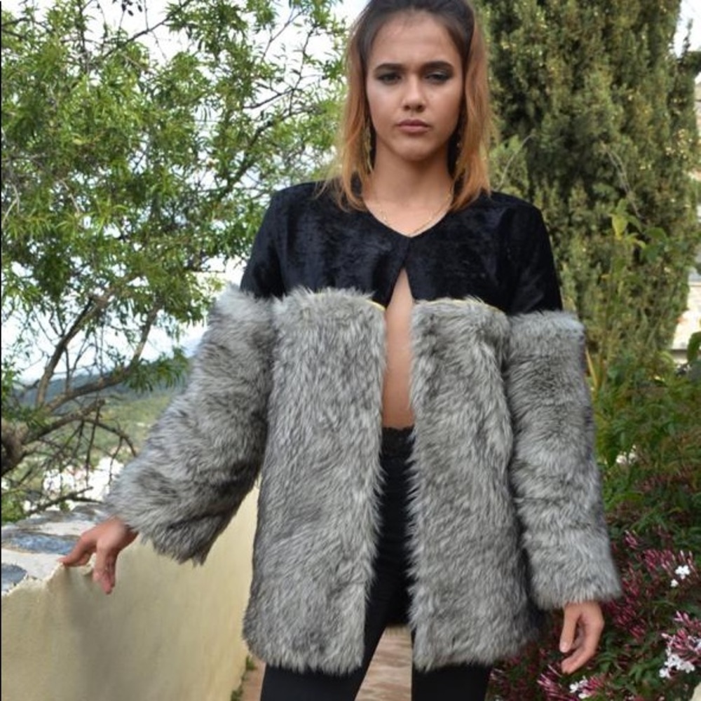 Boujee faux fur handmade jacket
